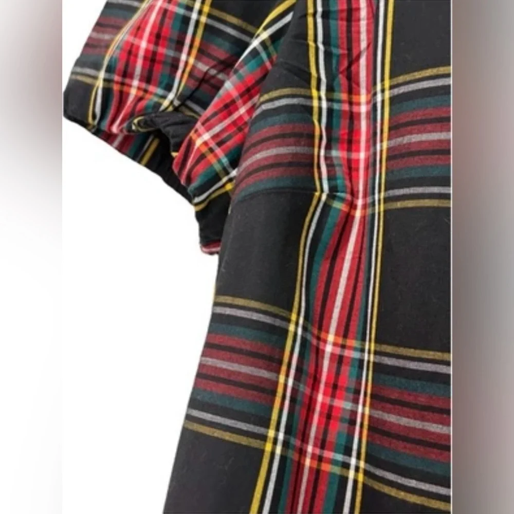 J.CREW Tartan Plain Poplin Classic Preppy Puff Sleeve Top Women’s Size XL - Picture 2 of 6